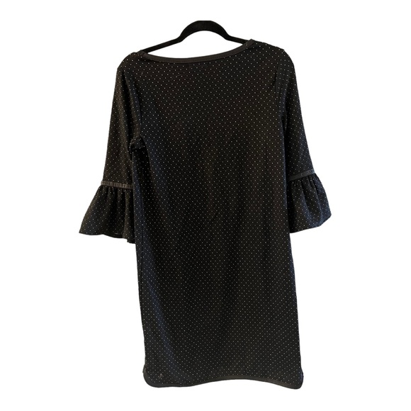 NWT Max Studio Black Polka Dot White Midi Bell Sleeve Oversize Flowy Dress S - Picture 9 of 10